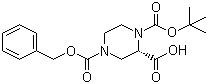 structure of CAS# 138775-03-8, (S)-N-1-Boc-N-4-Cbz-2-哌嗪甲酸