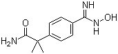structure of CAS# 1388214-89-8, 4-[(Hydroxyamino)iminomethyl]-alpha,alpha-dimethylbenzeneacetamide