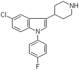 structure of CAS# 138900-27-3, 5-氯-1-(4-氟苯基)-3-(4-哌啶基)-1H-吲哚
