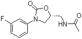 structure of CAS# 139071-79-7, (S)-N-[[3-(3-Fluorophenyl)-2-oxo-5-oxazolidinyl]methyl]acetamide