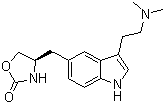 CAS 登录号：139264-17-8, 佐米曲普坦, 佐米曲坦, (S)-4-[3-[2-(二甲胺基)乙基]-1H-吲哚-5-甲基]-2-噁唑烷酮