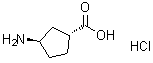 structure of CAS# 1392803-15-4, (1R,3R)-rel-3-氨基环戊烷羧酸盐酸盐