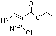 structure of CAS# 1393667-83-8, 3-Chloro-1H-pyrazole-4-carboxylic acid ethyl ester