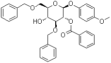 CAS 登录号：1393898-89-9, 4-甲氧基苯基 3,6-二-O-(苯基甲基)-beta-D-吡喃葡萄糖苷 2-苯甲酸酯