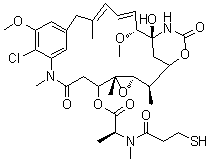 structure of CAS# 139504-50-0, N2'-去乙酰基-N2'-(3-巯基-1-氧代丙基)美登素