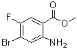 structure of CAS# 1395493-30-7, 2-氨基-4-溴-5-氟苯甲酸甲酯