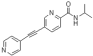 structure of CAS# 1401031-52-4, N-异丙基-5-[2-(4-吡啶基)乙炔基]-2-吡啶甲酰胺