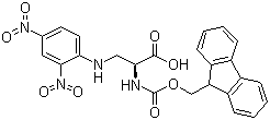 structure of CAS# 140430-54-2, N-Fmoc-N'-(2,4-dinitrophenyl)-L-2,3-diaminopropionic acid