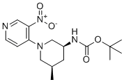 structure of CAS# 1405128-33-7, 叔-丁基N-[(3S,5R)-5-甲基-1-(3-硝基-4-吡啶基)-3-哌啶基]氨基甲酸酯