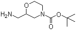 structure of CAS# 140645-53-0, 4-叔丁氧羰基-2-氨基甲基吗啉