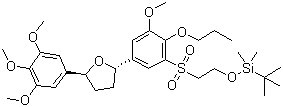 CAS 登录号：140705-14-2, (2S,5S)-2-[3-[[2-[(叔丁基二甲基硅)氧]乙基]磺酰基]-5-甲氧基-4-丙氧基苯基]-5-(3,4,5-三甲氧基苯基)四氢呋喃