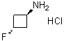 structure of CAS# 1408075-99-9, trans-3-Fluorocyclobutanamine hydrochloride (1:1)
