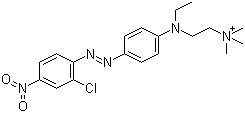 CAS # 14097-03-1, Basic Red 18, Cation red GTL, 2-[[4-[2-(2-Chloro-4-nitrophenyl)diazenyl]phenyl]ethylamino]-N,N,N-trimethylethanaminium