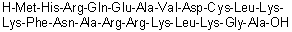 CAS # 141055-85-8, L-Methionyl-L-histidyl-L-arginyl-L-glutaminyl-L-alpha-glutamyl-L-alanyl-L-valyl-L-alpha-aspartyl-L-cysteinyl-L-leucyl-L-lysyl-L-lysyl-L-phenylalanyl-L-asparaginyl-L-alanyl-L-arginyl-L-arginyl-L-lysyl-L-leucyl-L-lysylglycyl-L-alanine