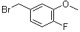 structure of CAS# 141080-73-1, 4-氟-3-甲氧基苄溴