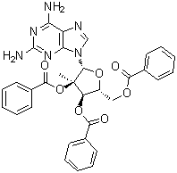 structure of CAS# 1412427-05-4, 2-氨基-2'-C-甲基腺苷 2',3',5'-三苯甲酸酯