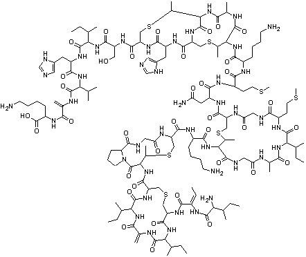 structure of CAS# 1414-45-5, Nisin