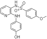 structure of CAS# 141430-65-1, N-[2-[(4-Hydroxyphenyl)amino]-3-pyridyl]-4-methoxybenzenesulfonamide