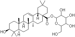 CAS 登录号：14162-53-9, 齐墩果酸 beta-D-吡喃葡萄糖基酯