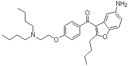 structure of CAS# 141625-94-7, (5-氨基-2-丁基-3-苯并呋喃基)[4-[2-(二丁基氨基)乙氧基]苯基]甲酮