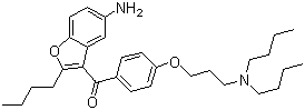 structure of CAS# 141644-91-9, (5-氨基-2-丁基-3-苯并呋喃基)[4-[3-(二丁基氨基)丙氧基]苯基]甲酮