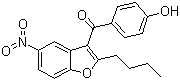 structure of CAS# 141645-16-1, (2-Butyl-5-nitrobenzofuran-3-yl)(4-hydroxyphenyl)methanone