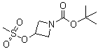 structure of CAS# 141699-58-3, 3-[(甲基磺酰基)氧基]氮杂环丁烷-1-羧酸叔丁基酯