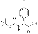 structure of CAS# 142186-36-5, (alphaS)-alpha-[[(1,1-Dimethylethoxy)carbonyl]amino]-4-fluorobenzeneacetic acid