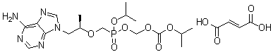 structure of CAS# 1422284-15-8, (8R)-9-(6-氨基-9H-嘌呤-9-基)-8-甲基-5-(1-甲基乙氧基)-2,4,7-三氧杂-5-磷杂壬酸1-甲基乙基酯 5-氧化物 2-丁烯二酸盐
