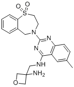 CAS # 1422500-60-4, Ziresovir, N-[(3-aminooxetan-3-yl)methyl]-2-(1,1-dioxo-3,5-dihydro-2H-1?6,4-benzothiazepin-4-yl)-6-methylquinazolin-4-amine