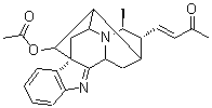 CAS # 1422506-52-2, Rauvotetraphylline D, Rauvoloid D, (3E)-4-[(7beta,16S,17R,20alpha,21beta)-17-(Acetyloxy)-1,2-didehydro-21-methyl-7,17(2H)-cyclo-18,19-dinorsarpagan-20-yl]-3-buten-2-one