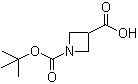 structure of CAS# 142253-55-2, 1-N-Boc-3-Azetidinecarboxylic acid