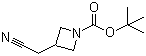 structure of CAS# 142253-58-5, 3-(Cyanomethyl)-1-azetidinecarboxylic acid tert-butyl ester