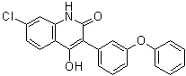 structure of CAS# 142326-59-8, 7-氯-4-羟基-3-(3-苯氧基苯基)-2(1H)-喹啉酮