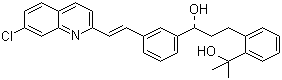 structure of CAS# 142569-70-8, 2-(2-(3-(2-(7-Chloro-2-quinolinyl)-ethenylphenyl)-3-hydroxypropyl)phenyl)-2-propanol