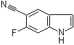 structure of CAS# 1427358-21-1, 6-氟-1H-吲哚-5-甲腈