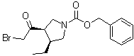 structure of CAS# 1428243-26-8, (3R,4S)-3-(2-溴乙酰基)-4-乙基-1-吡咯烷羧酸苄酯