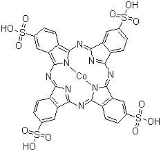 CAS # 14285-59-7, (4,4',4'',4'''-Tetrasulfophthalocyaninato)cobalt, 29H,31H-Phthalocyanine-2,9,16,23-tetrasulfonic acid, cobalt complex, [Tetrahydrogen 4,4',4'',4'''-phthalocyaninetetrasulfonato(2-)]cobalt, Cobalt 4,4',4'',4'''-tetrasulfophthalocyanine