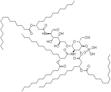 CAS # 143110-73-0, 2-Deoxy-6-O-[2-deoxy-2-[[(3R)-1-oxo-3-[(1-oxododecyl)oxy]tetradecyl]amino]-3-O-[(3R)-1-oxo-3-[(1-oxotetradecyl)oxy]tetradecyl]-4-O-phosphono-beta-D-glucopyranosyl]-2-[[(3R)-1-oxo-3-[(1-oxohexadecyl)oxy]tetradecyl]amino]-D-glucose
