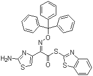 structure of CAS# 143183-03-3, (Benzothiazol-2-yl)-(Z)-2-trityloxyimino-2-(2-aminothiazole-4-yl)-thioacetate