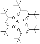 structure of CAS# 14319-08-5, 三(2,2,6,6-四甲基-3,5-庚二酮)铝