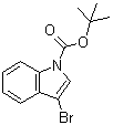 structure of CAS# 143259-56-7, 3-溴-1H-吲哚-1-羧酸叔丁酯