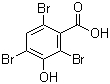 structure of CAS# 14348-40-4, 3-Hydroxy-2,4,6-tribromobenzoic acid