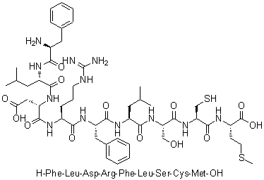 CAS # 1435466-58-2, L-Phenylalanyl-L-leucyl-L-alpha-aspartyl-L-arginyl-L-phenylalanyl-L-leucyl-L-seryl-L-cysteinyl-L-methionine