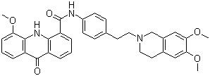 structure of CAS# 143664-11-3, Elacridar