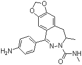 CAS # 143692-18-6, LY 300168, 1-(4-Aminophenyl)-3-methylcarbamoyl-4-methyl-7,8-methylenedioxy-3,4-dihydro-5H-2,3-benzodiazepine