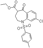 CAS 登录号：143771-90-8, 8-氯-2,3,4,5-四氢-1-[(4-甲基苯基)磺酰基]-5-氧代-1H-1-苯并氮杂卓-4-羧酸乙酯