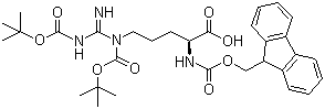 structure of CAS# 143824-77-5, N-Fmoc-N',N''-diBoc-L-精氨酸