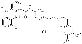 structure of CAS# 143851-98-3, Elacridar hydrochloride