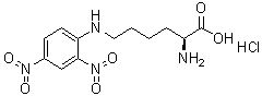 structure of CAS# 14401-10-6, N6-(2,4-Dinitrophenyl)-L-lysine hydrochloride